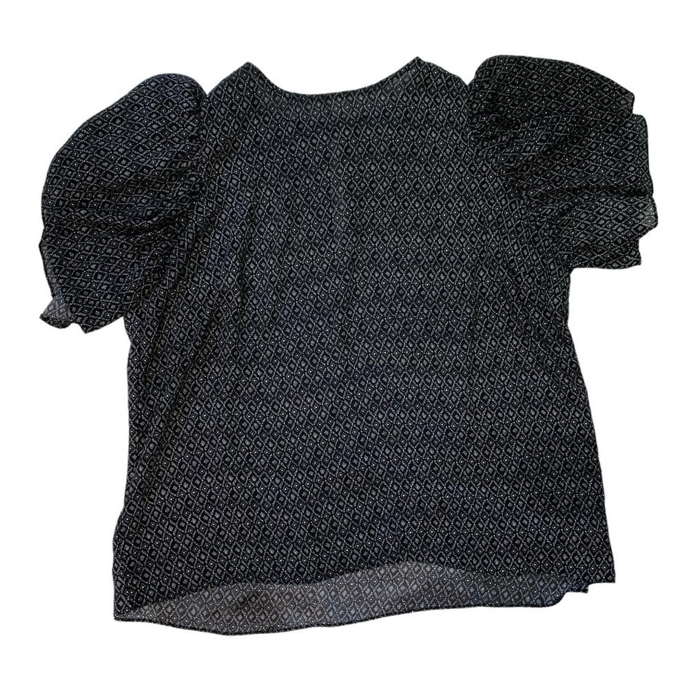 Black and White Patterned Blouse